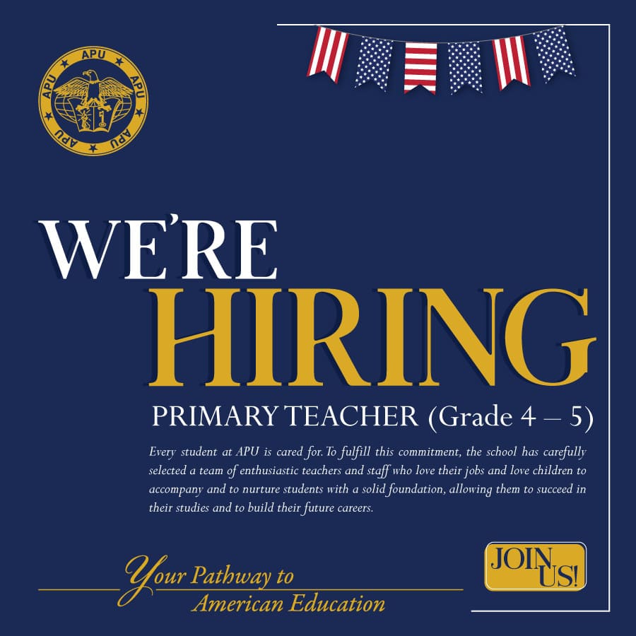 [OPEN POSITIONS 2022 - 2023] PRIMARY TEACHER (Grade 4 – 5)