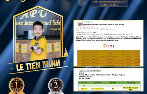 CONGRATULATIONS OUR YOUNG TALENT - LE TIEN MINH